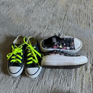 Converse Chuck Taylor Always On Hearts platform sneaker and black sneakers 11